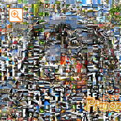 モザイクアート構成枚数：900枚、合成度合い：00％