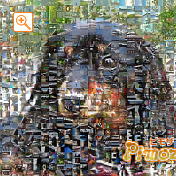 モザイクアート構成枚数：900枚、合成度合い：40％