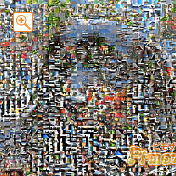 モザイクアート構成枚数：1,764枚、合成度合い：00％