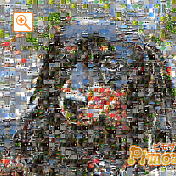 モザイクアート構成枚数：1,764枚、合成度合い：00％