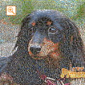 モザイクアート構成枚数：7,225枚、合成度合い：40％