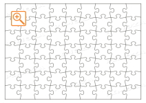 フォトモザイクジグソー　ピース形状通常