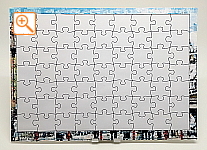 フォトモザイクジグソー　A4サイズ　ピース形状通常　63ピース　台紙