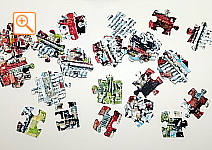 フォトモザイクジグソー　A4サイズ　ピース形状通常　63ピース　ピースサンプル