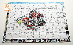 フォトモザイクジグソー　A4サイズ　ピース形状通常　63ピース