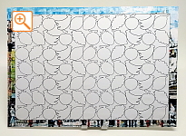 フォトモザイクジグソー　A4サイズ　ピース形状フルーツ　164ピース　台紙