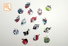 フォトモザイクジグソー　A4サイズ　ピース形状フルーツ　164ピース　ピースサンプル