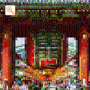 ひらがな文字画像を使ったミューラルモザイクアート