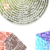 四字熟語を様々な方向に書いたメッセピクチャアート1