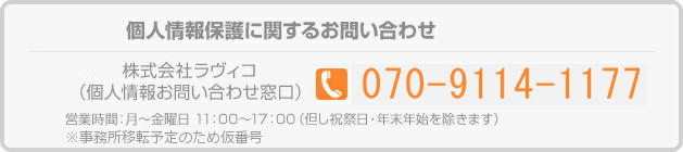 個人情報保護に関するお問い合わせ