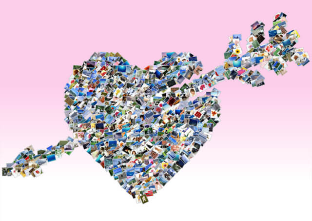 フォトパーツにお好みの形が選べる～丸形・ハート形・星形～